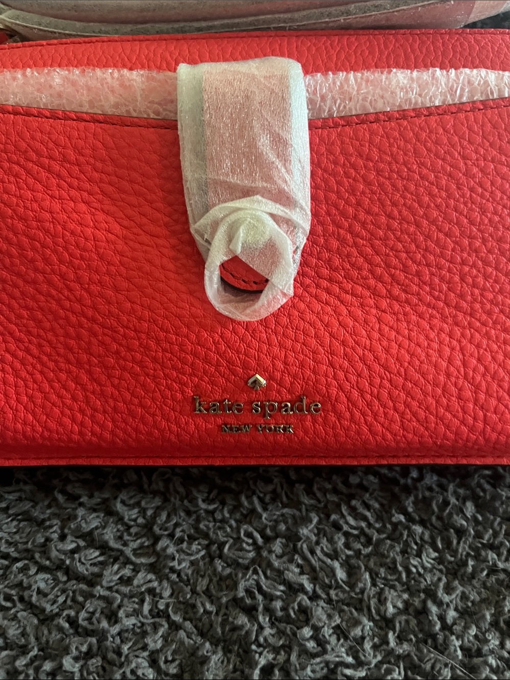 kate spade Red Pebbled Leather Crossbody Wallet - Picture 3 of 7